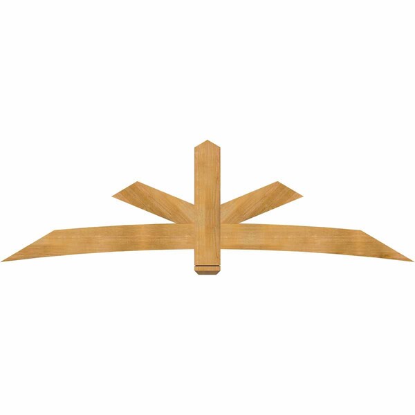 Ekena Millwork Alberta Rough Sawn Timber Gable Bracket, Western Red Cedar, 96"W x 28"H x 2"D x 6"F, 7/12 Pitch GBW096X28X0206ALB00RWR - main